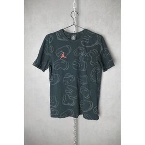 Jordan x Kaws Graphic T Shirt Mens Medium Black Hands Print